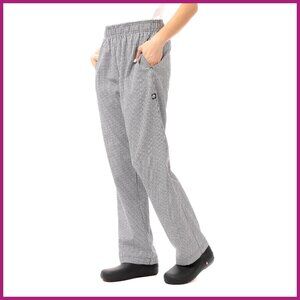 Polycotton Chef Pants with Elastic Waistband and Deep Pockets